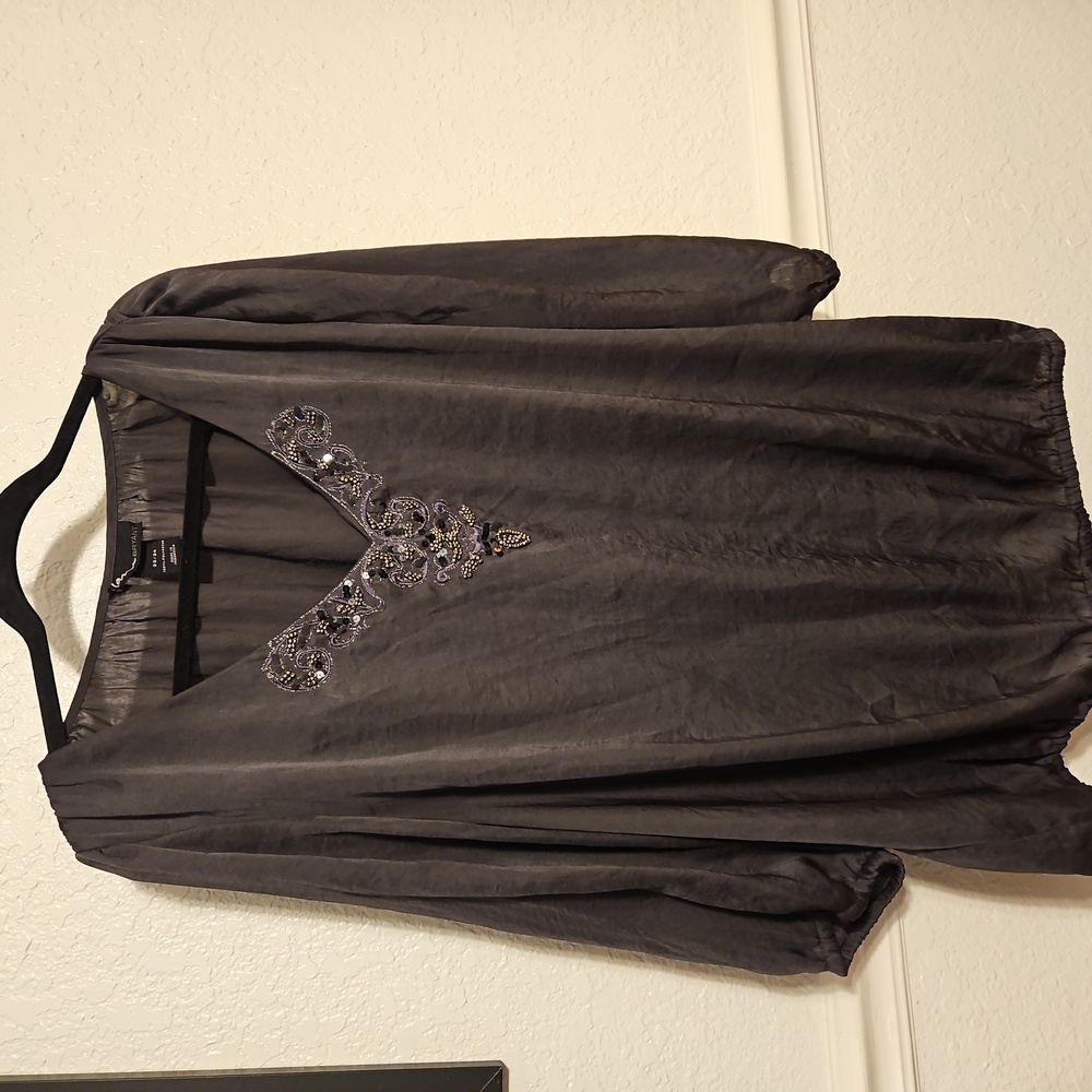 Lane Bryant Size 22/24 Gray Blouse